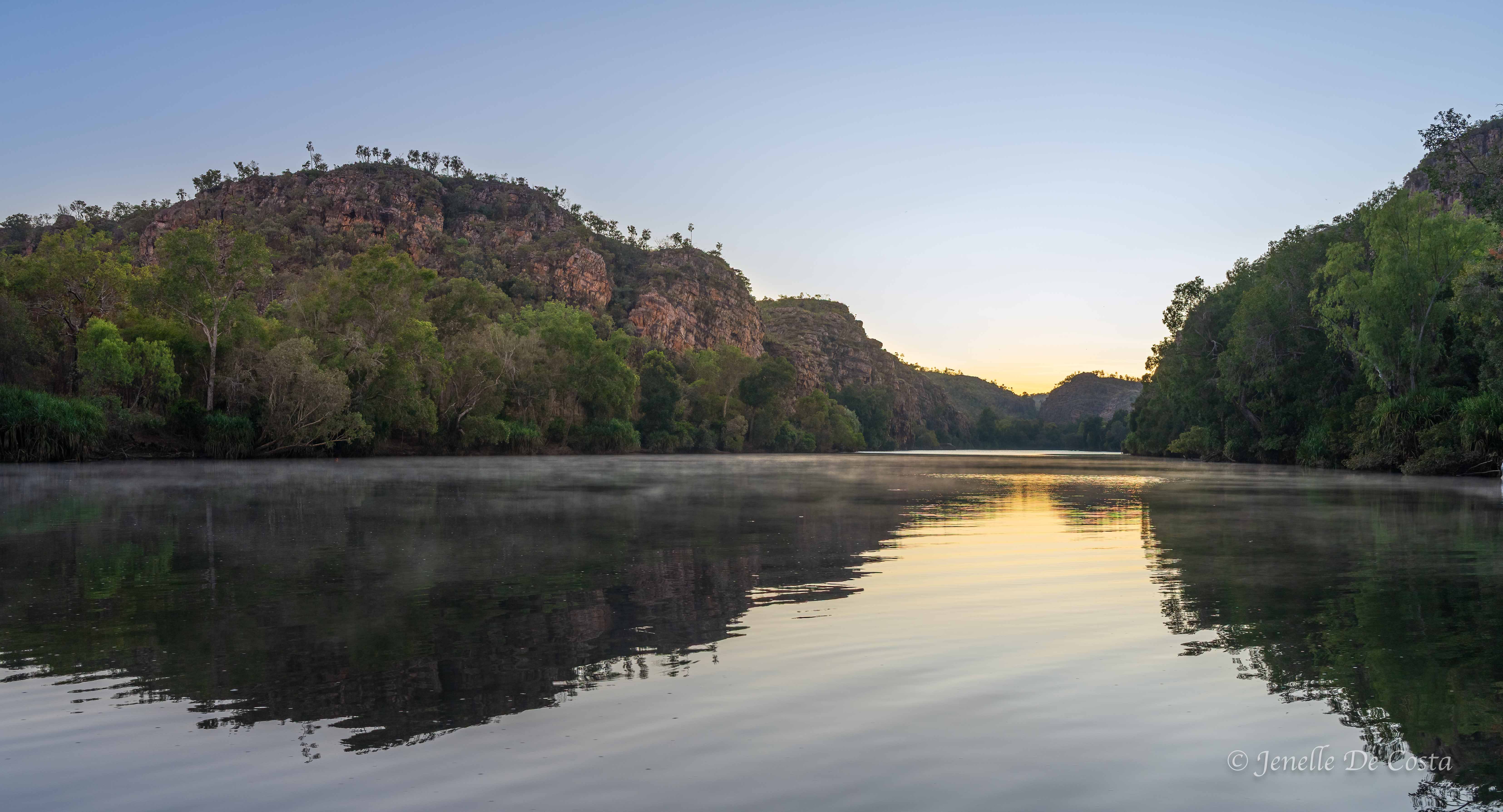 mist rising in the early morning, Nitmiluk Gorge (Katherin Gorge)