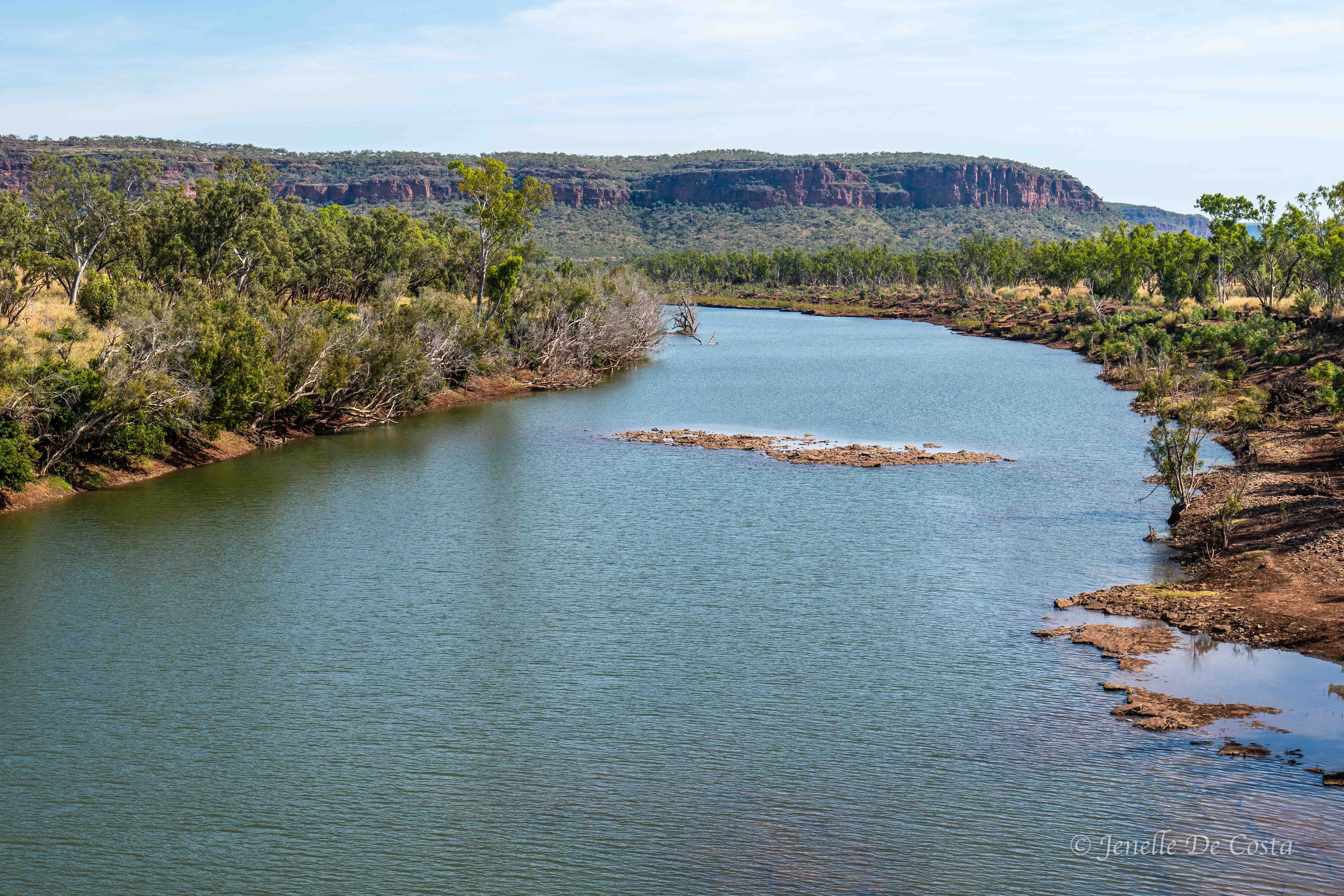 Downsteam view from the bridge Victoria River, NT, Australia